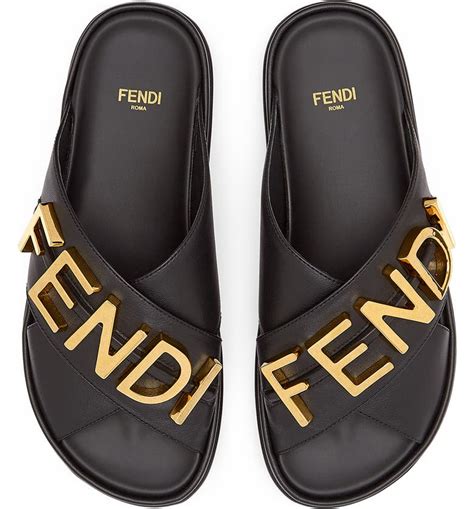 fendi tan sandals|women fendi sandals black.